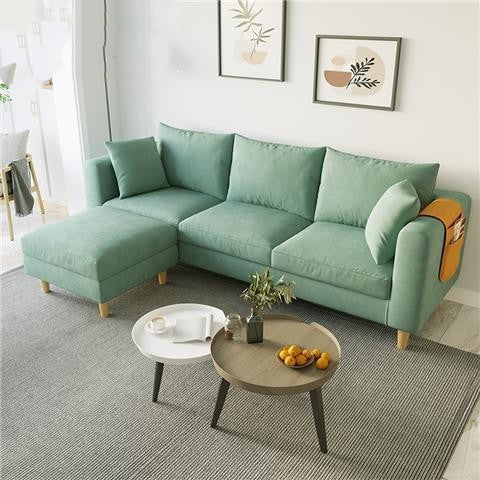 Living Room Bedroom Rental Nordic Simple Modern Cloth Art Net Red Latex Sofa